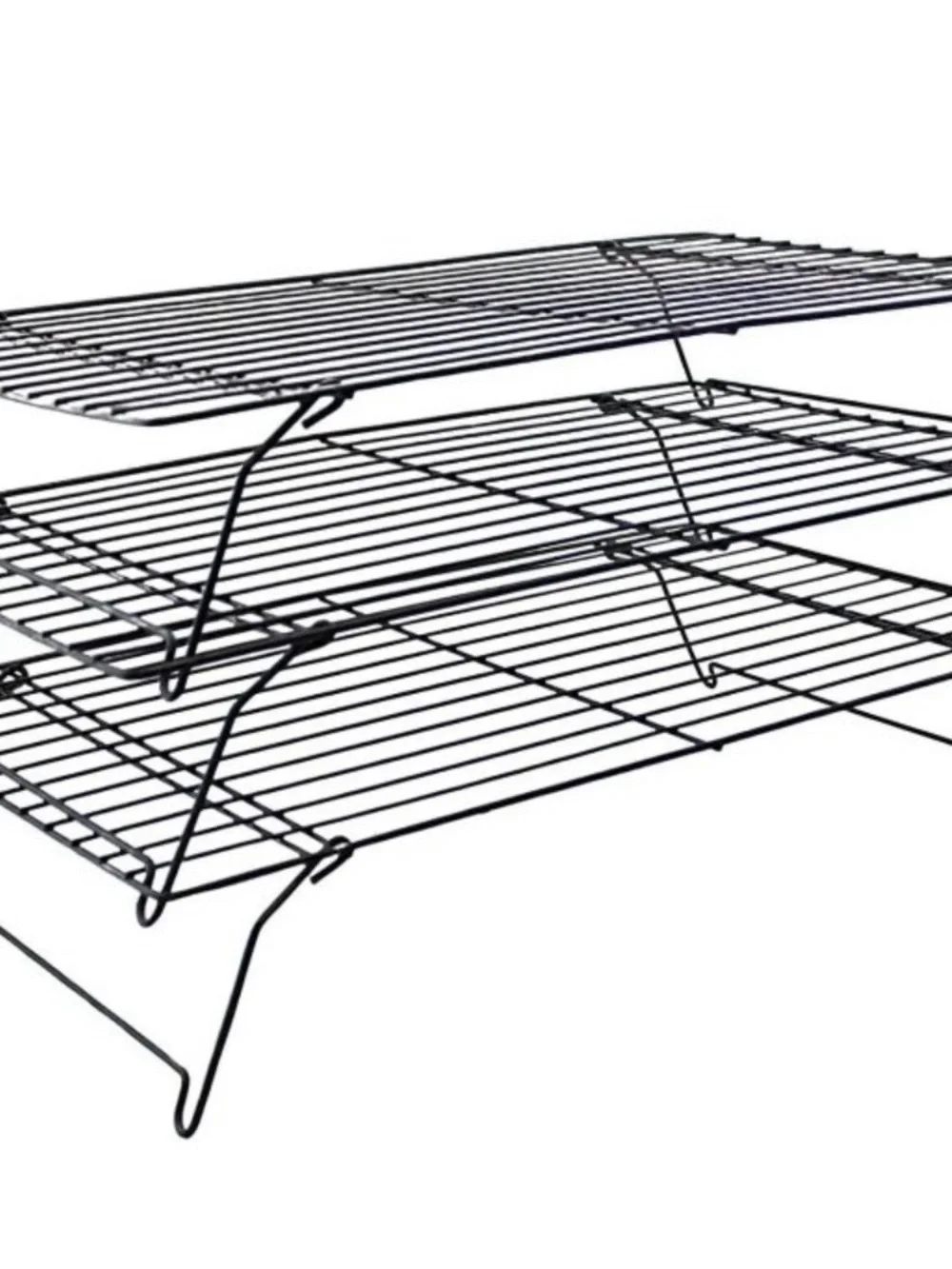 Adjustable 3-Tier Black Cooling and Drying Rack - Home Kitchen